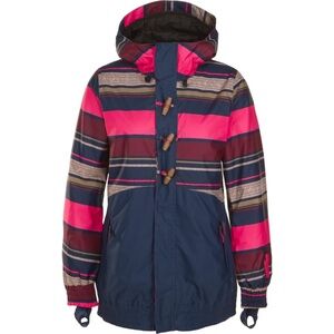 Size XS Women’s O'Neill Freedom Series Nobility Ski Jacket Pink Stripe